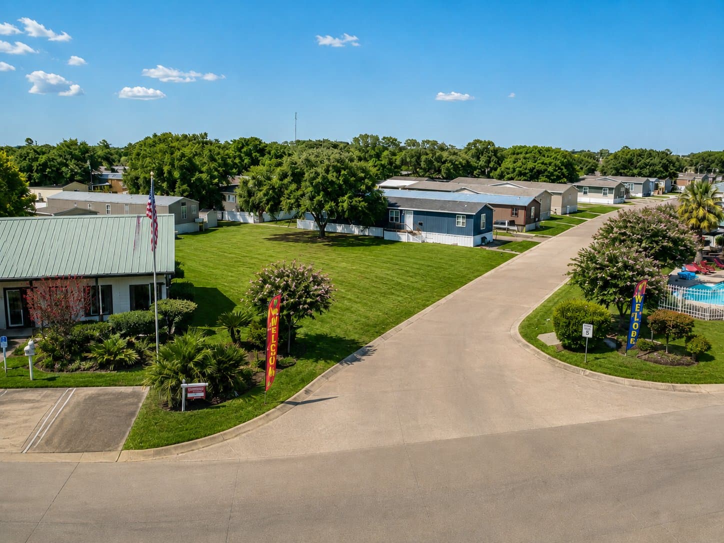 Street of home lots available at Briarwood Estates